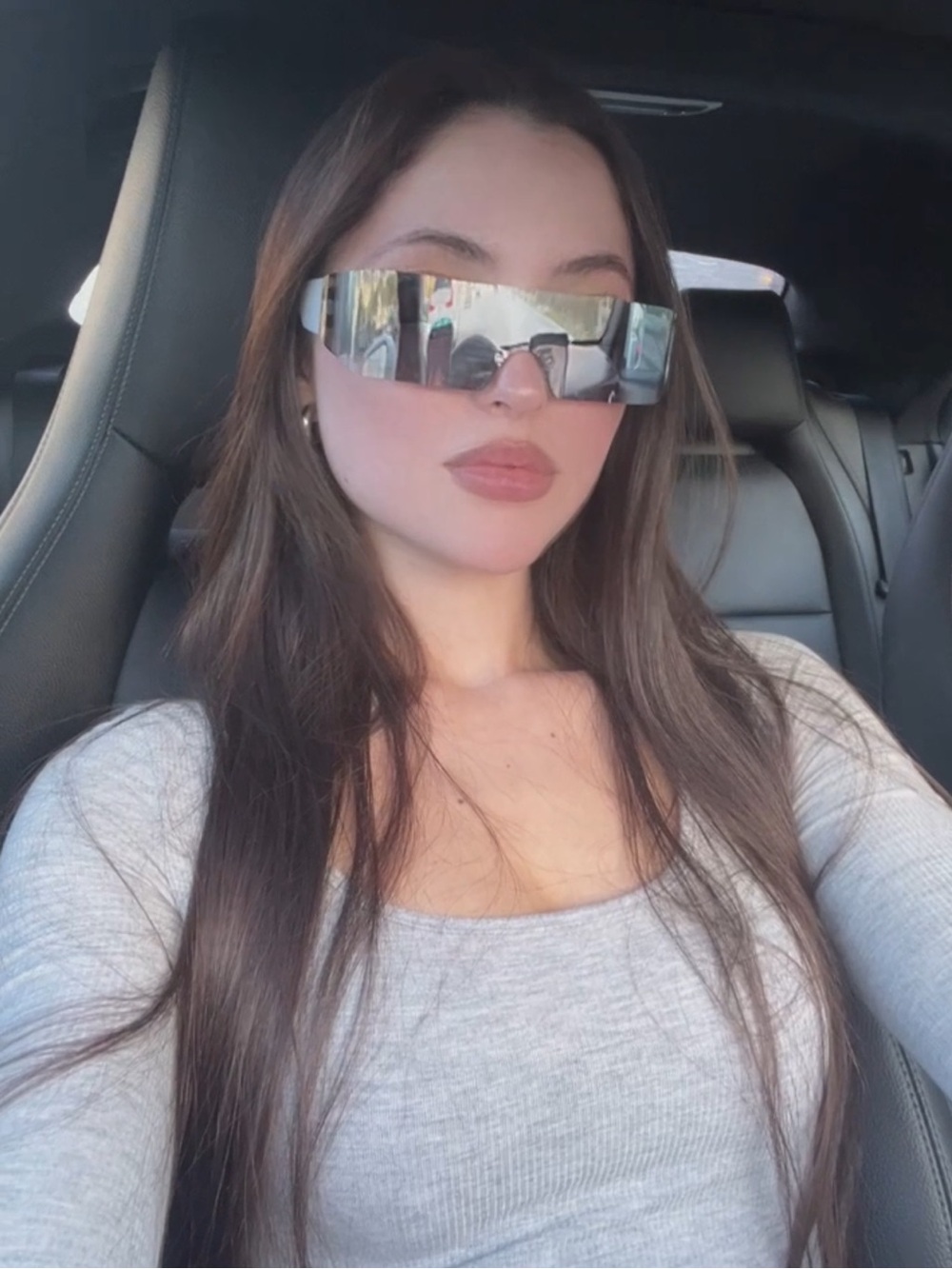 SHEIN Metallic Silver Sunglasses